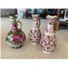 Image 1 : Three Decerative Vintage Floral Jugs
