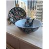Image 1 : Chinese Decorative Plate, Teapot, Large and Small Bowl