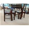 Image 7 : Wood/Glass Dining Table & Six Cushioned Chairs.