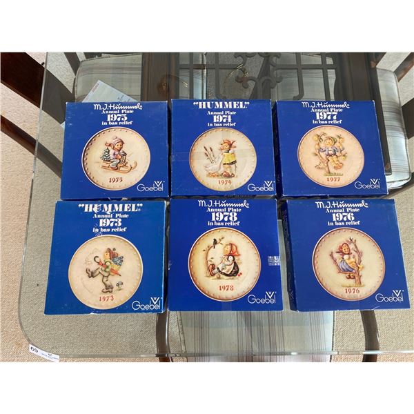 Assortment of Siz Hummel Collector Plates