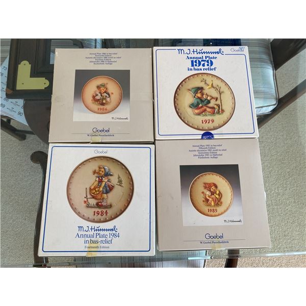 Assortment of Four Hummel Collector Plates