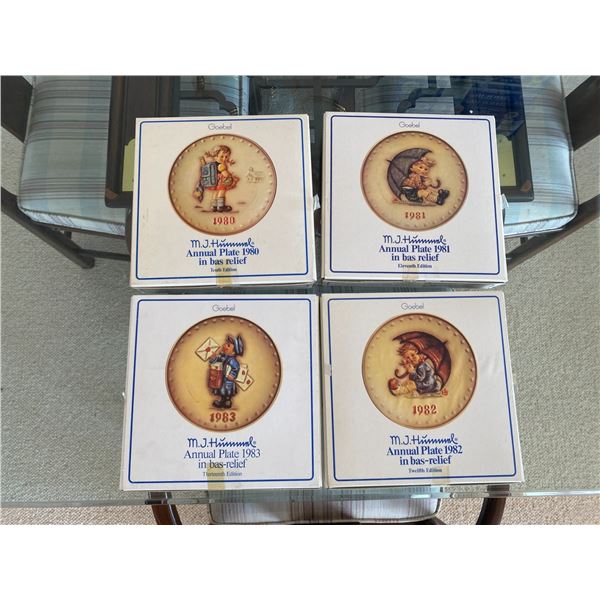 Assorment of Four Hummel Collector Plates