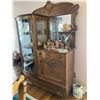 Image 4 : Antique Sideboard with Cabinet and Mirror Backing
