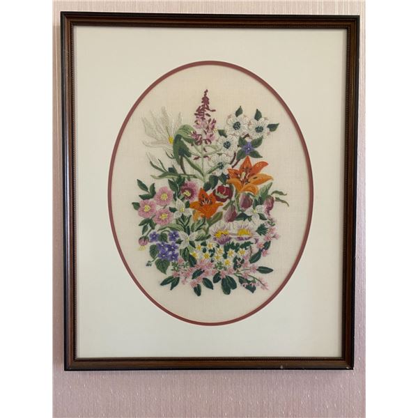 Large Embroidered Flowers