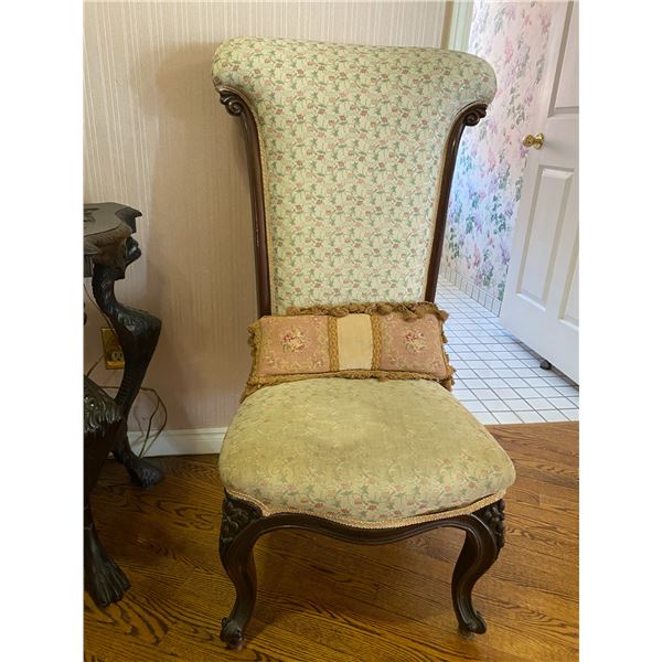 Floral Highback Antique Sitting Chair