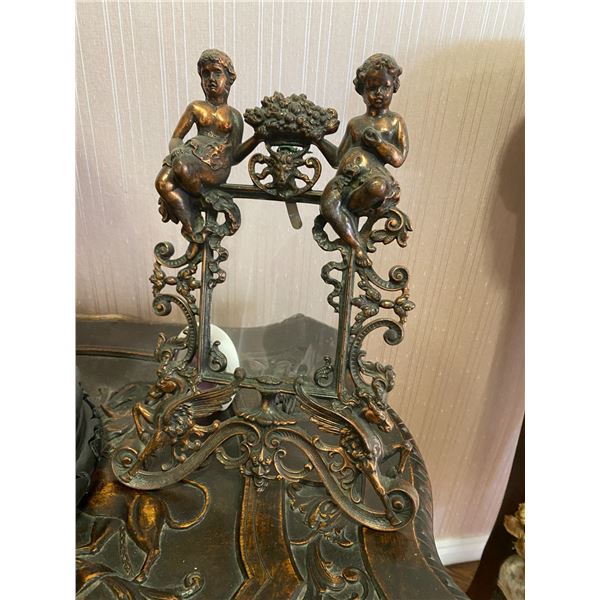 Antique Copper and Glass Frames with an Ocean View Framed Picture