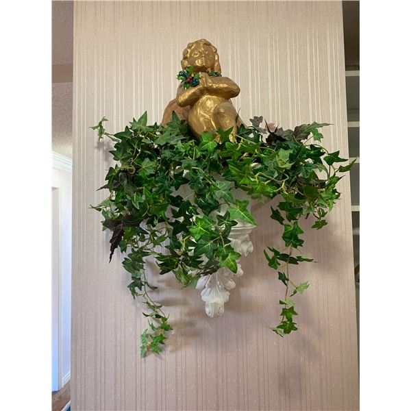 Large Wall Sconce With Flowers/Foliage