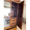Image 8 : Antique Wooden Wardrobe with Shelves & Drawers
