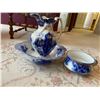 Image 1 : Antique Wash Basin, Jug, Cloth Bowl