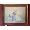 Image 1 : Framed Picture of Lovers on Bicycle