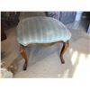 Image 4 : Antique Sitting Chair with Matching Footstool and Accent Pillow