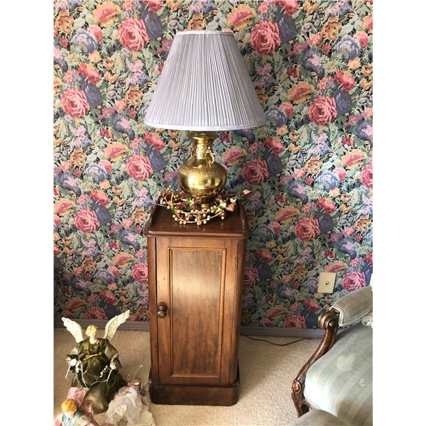 Antique Wood Stand with Shelves