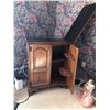 Image 5 : Antique Wood Bar Cabinet/Cart