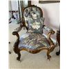 Image 1 : Victorian Floral Armed Sitting Chair