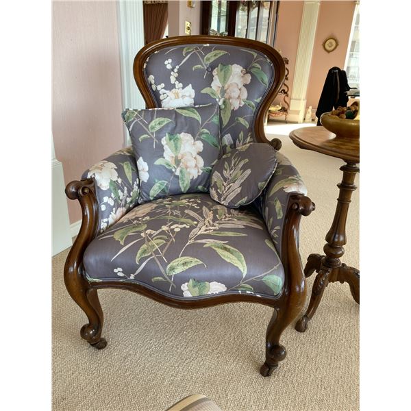 Victorian Floral Armed Sitting Chair