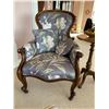Image 1 : Victorian Floral Armed Sitting Chair