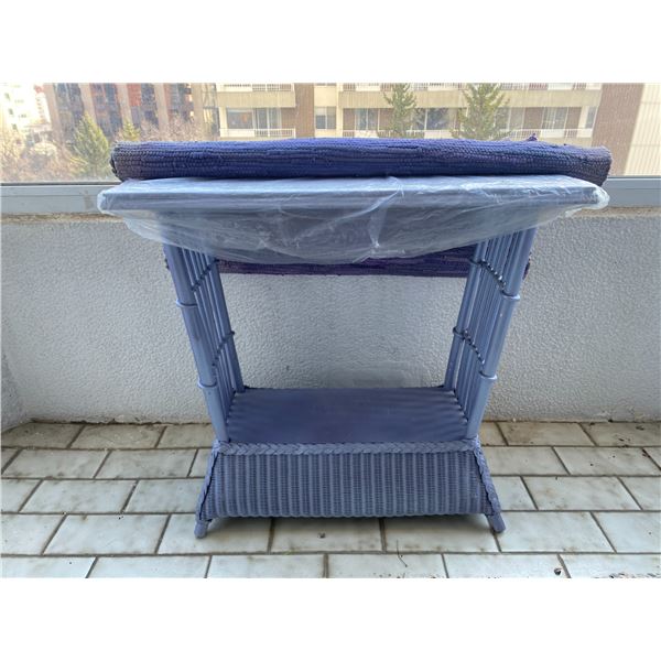Antique Lilac Wicker Table