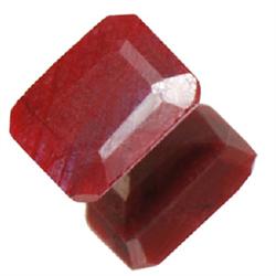 27.31ct. EXCELLENT Blood Red Africa Ruby Emerald Cut RETAIL $1800 (GEM-1351)
