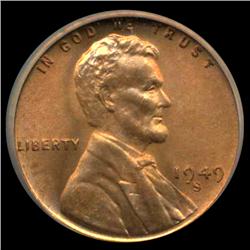 1949S Lincoln Cent Super Gem MS67 Graded  (COI-3685)