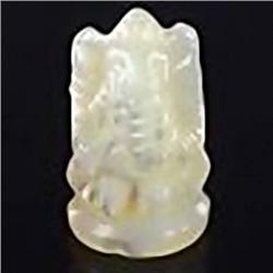 7.27ct White Carving Shell Ganesh RETAIL $350 (GEM-0515)