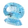 Image 1 : 19.5ct TOP GRADE Strong Color Concave Cut Swiss Blue Topaz RETAIL $1900 (GEM-1276)