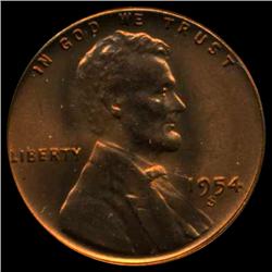 1954S Lincoln Cent Super Gem MS67 Graded (COI-3752)