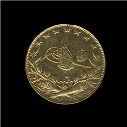 1917 Turkey 100 Kurush Gold Coin AU+ (COI-1694)