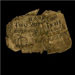 1754 North Carolina 2 Shilling 8 Pence Colonial Note (COI-3242)