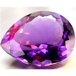 21.30ct. Flawless Amethyst Purple Bright Pear RETAIL $2200 (GEM-2415)
