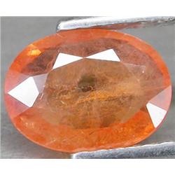 1.28ct.  Marvelous Natural Oval Cut Orange Sapphire RETAIL $925 (GEM-2292)