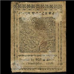 1776 4 Dollar Continental Congress Note Hi Grade (COI-3733)