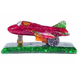 700.00ct. Red Ruby & Topaz Airplane Figure Statue RETAIL $1650 (GEM-2472)