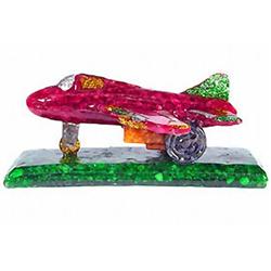 700.00ct. Red Ruby & Topaz Airplane Figure Statue RETAIL $1650 (GEM-2473)