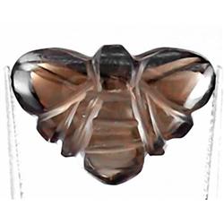 10.60ct. Bee Hand-Carved Yellow Smoky Quartz. RETAIL $600 (GEM-2590)