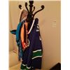 Image 1 : Metal Coat Rack and Canucks Jerseys Cat B