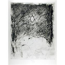Donald Saff, Elephant, Etching