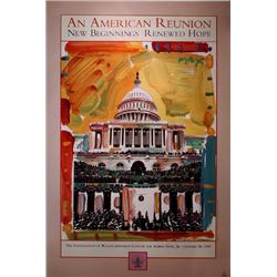 Peter Max, Clinton Inaugural, Poster 