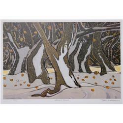 Tom Mathews, Whimsical Orchard, Lithograph