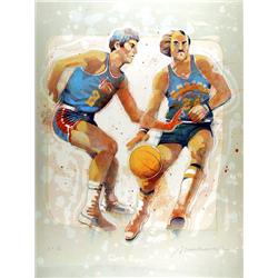 Allan Mardon, Dribble, Basketball Lithograph