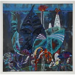 Lu Hong, Night Fantasy, Lithograph