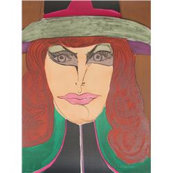 Richard Lindner, Red Head, Lithograph