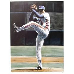 Jack Lane, The Wind Up, Baseball Lithograph