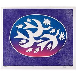 Mirielle Kramer, Trois Oiseaux, Etching