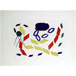 Gharduer, Geometric Abstract Lithograph