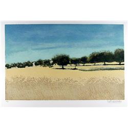 Pino Finocchiaro, Carrubi, Italian Lithograph