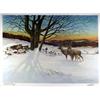 Image 1 : Bill Elliot, Deer in Winter, Lithograph
