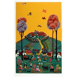 Claudine, Folk Art Village, Serigraph