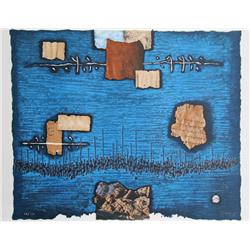 Moshe Castel, Soaring Letters, Lithograph Israeli