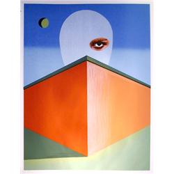 Clarence H. Carter, Surreal Op-Art Serigraph 