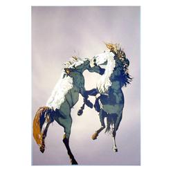 Fran Bull, Fighting Horses, Serigraph 